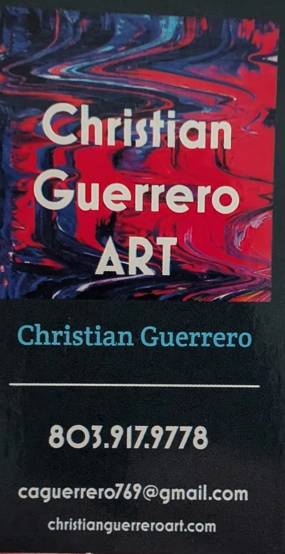 The artist in their studio